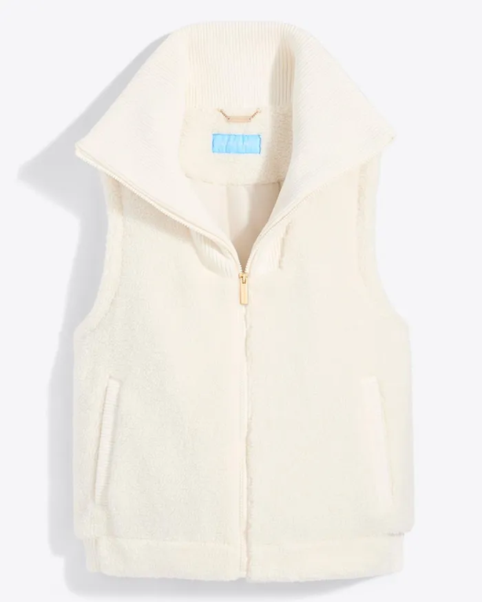 Draper James Teddy Vest Women Jackets and Outerwear