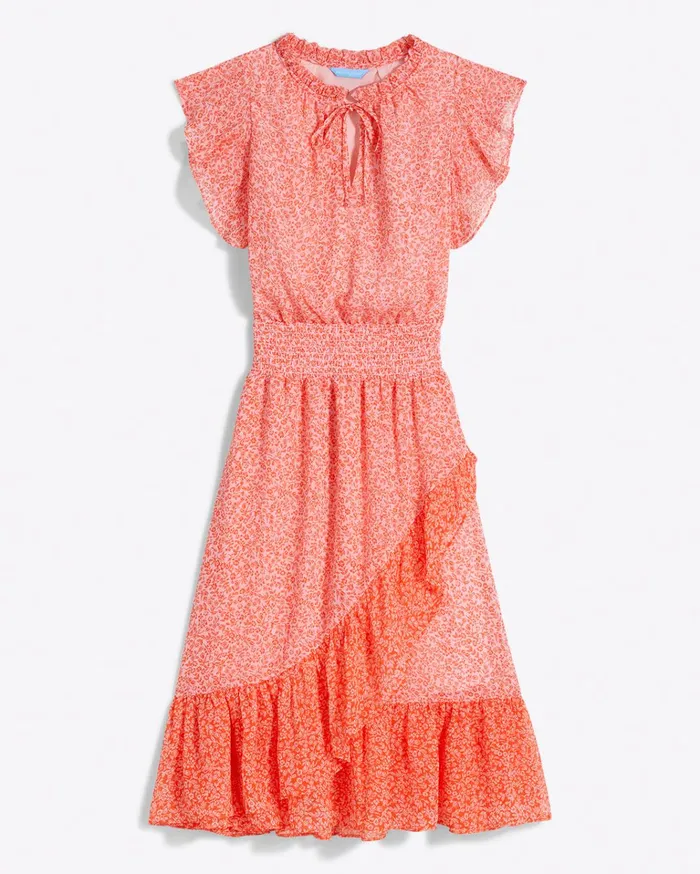 Draper James Tenille Dress In Tangerine Floral Women Dresses