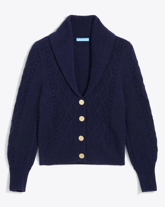 Draper James Tuxedo Cardigan Sweater Women Sweaters