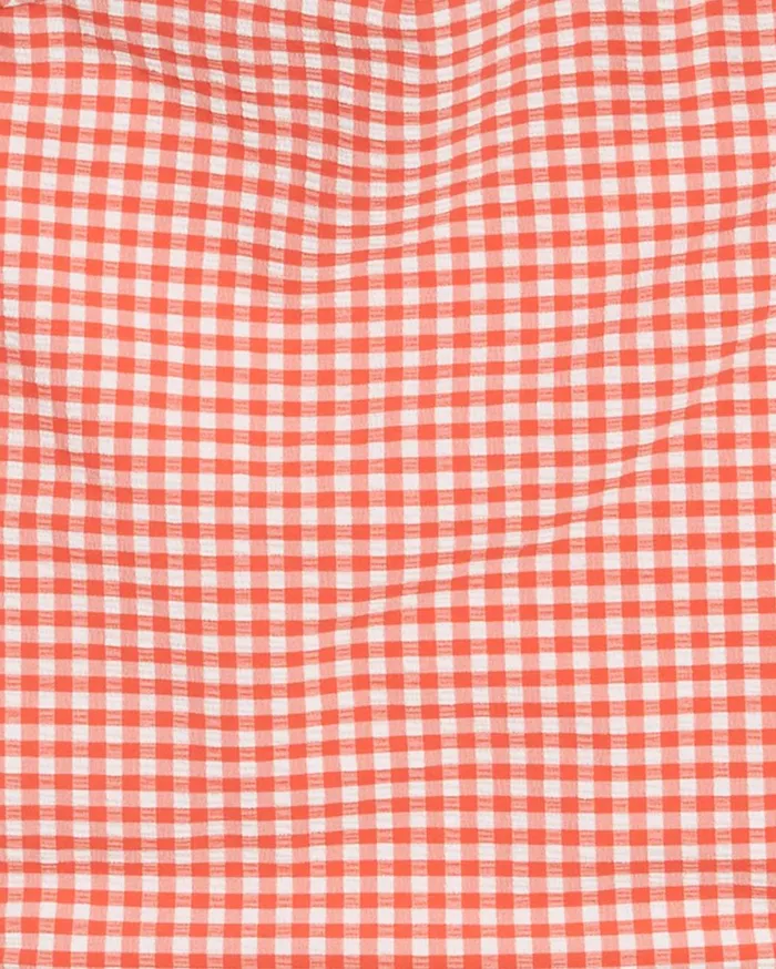 Draper James Twist Front One Piece Swimsuit In Red Gingham Women Swim