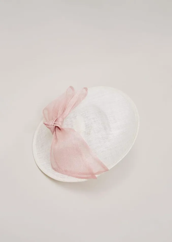 Dual Colour Bow Midi Disc Ivory Women Phase Eight Fascinators and Hats
