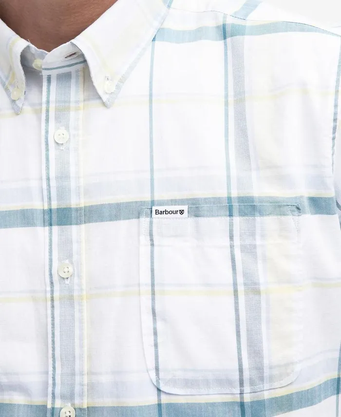 Dudley Tailored Shirt Lemon Men Barbour Shirts