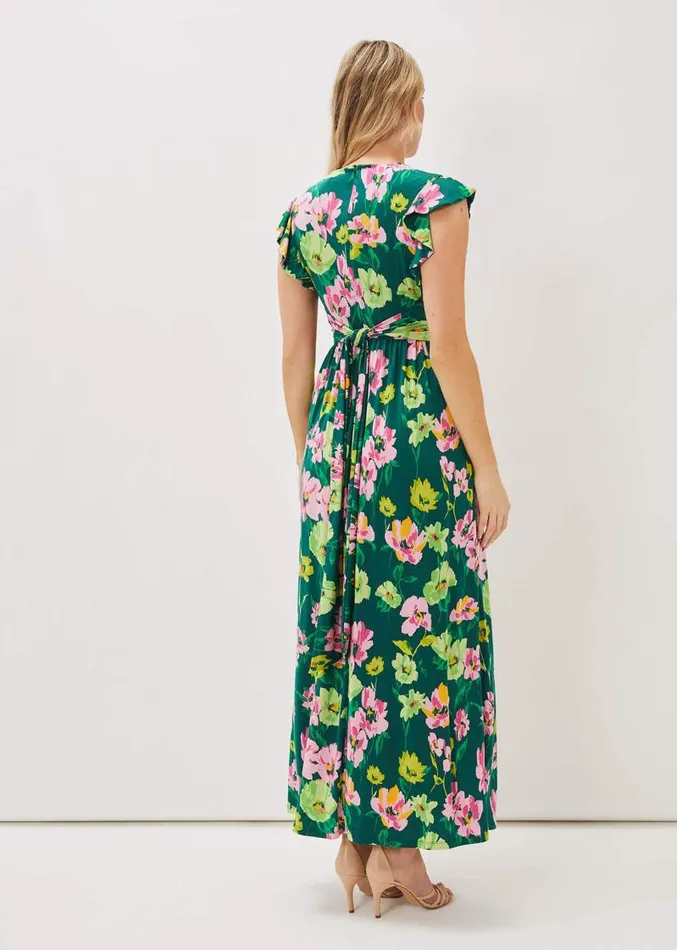 Effie Floral Jersey Maxi Dress Tealmulti Women Phase Eight Dresses