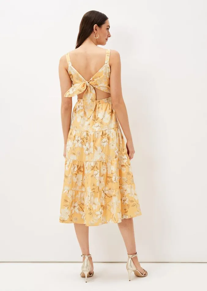 Elaina Cotton Floral Tiered Midi Dress Yellowmulti Women Phase Eight Dresses Elaina Cotton Floral Tiered Midi Dress Yellowmulti Women Phase Eight Dresses