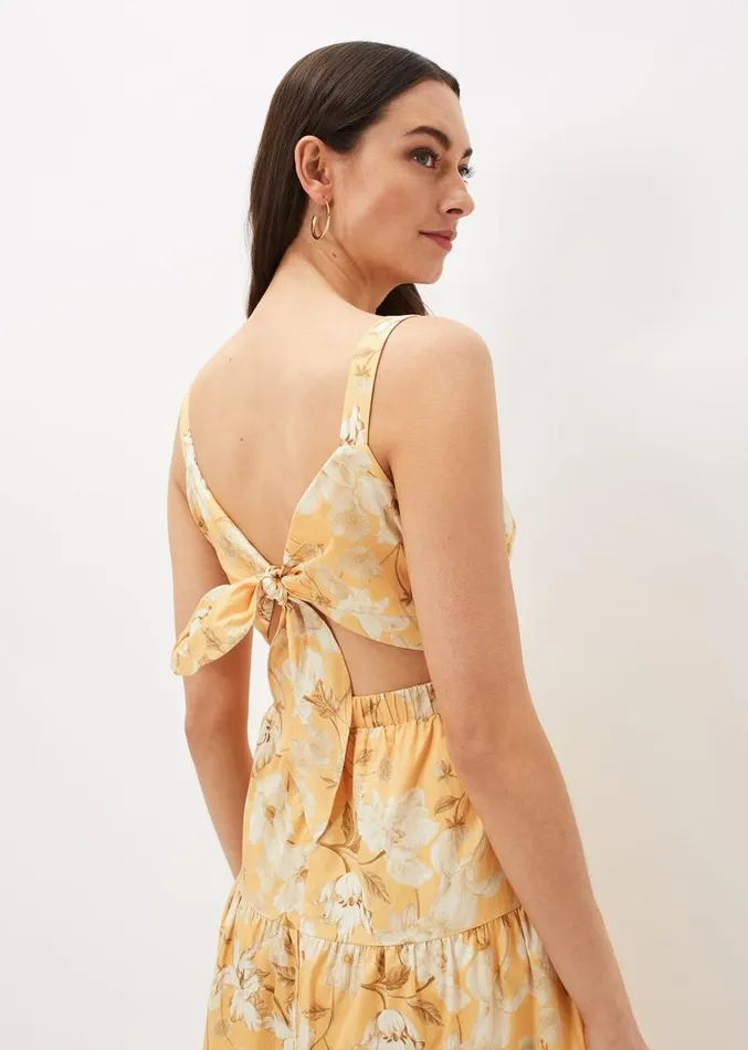 Elaina Cotton Floral Tiered Midi Dress Yellowmulti Women Phase Eight Dresses Elaina Cotton Floral Tiered Midi Dress Yellowmulti Women Phase Eight Dresses