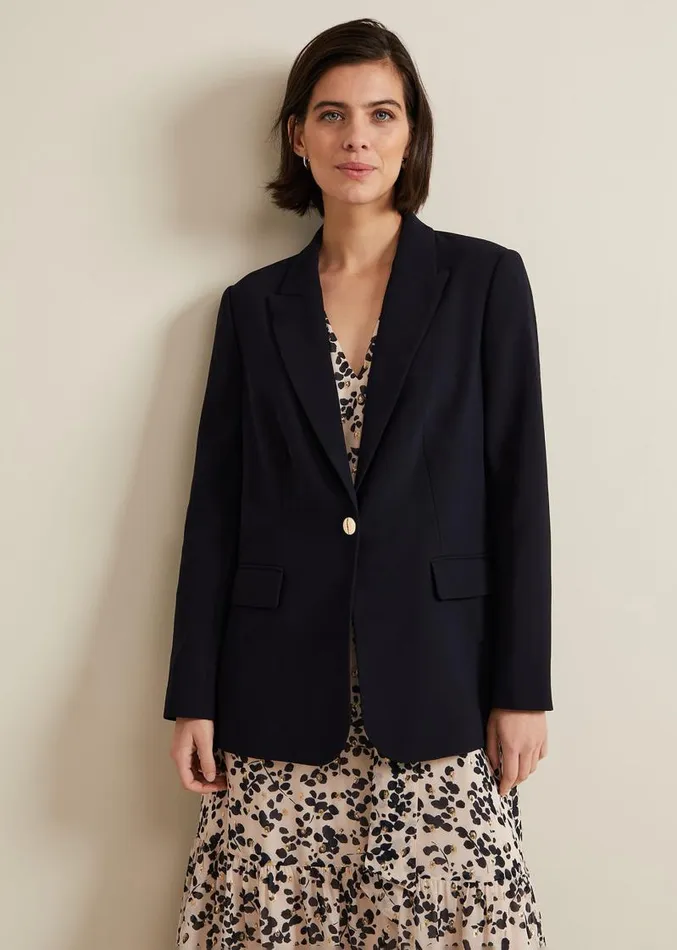 Elandra Navy Tux Blazer Navy Women Phase Eight Jackets