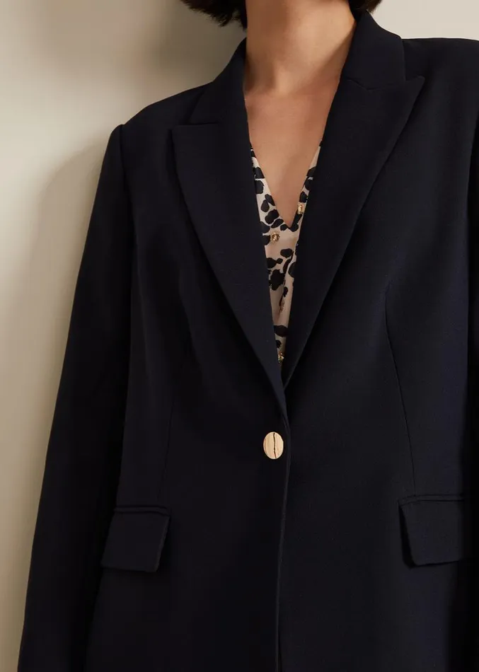 Elandra Navy Tux Blazer Navy Women Phase Eight Jackets