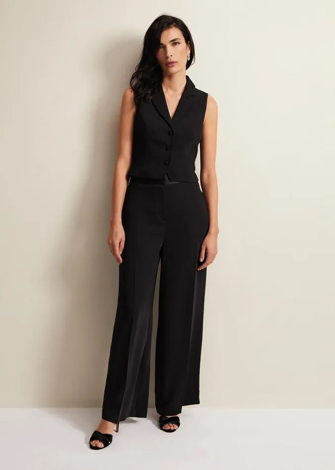Elandra Tux Trouser Black Women Phase Eight Trousers