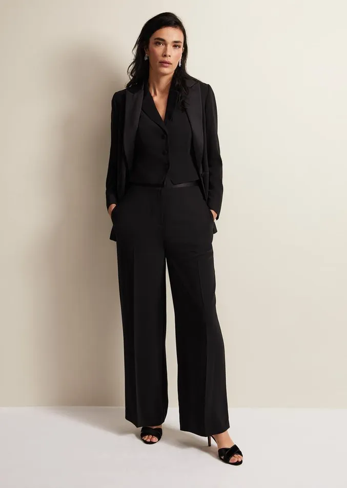Elandra Tux Trouser Black Women Phase Eight Trousers