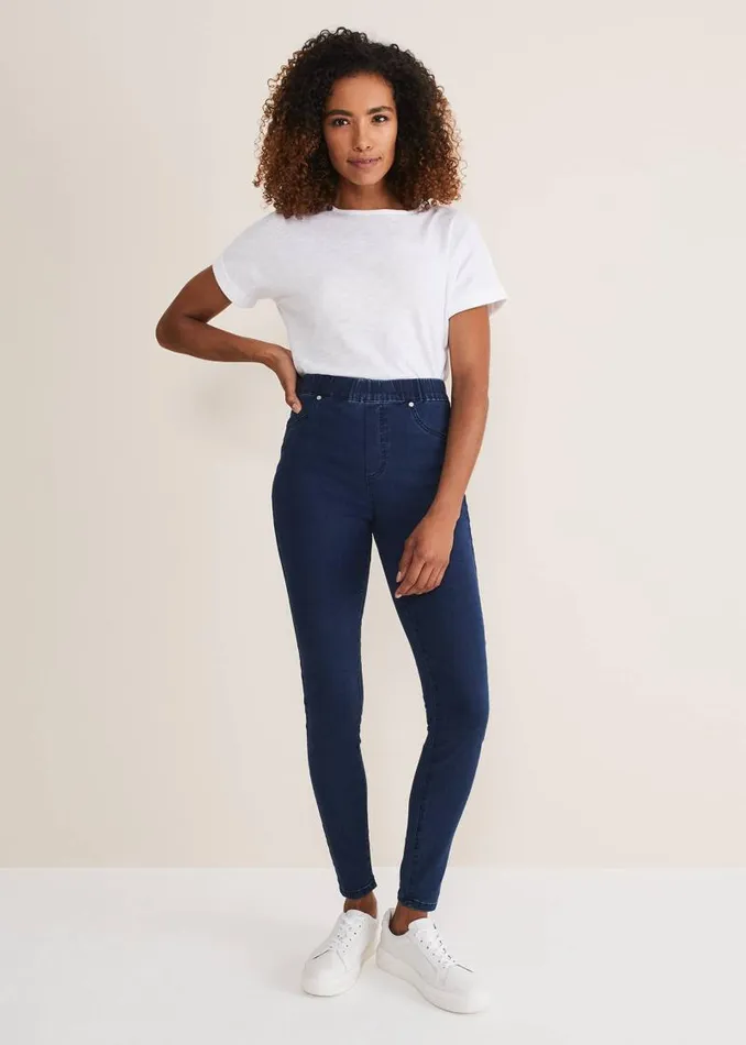 Eliza Pull On Jegging Denim Women Phase Eight Trousers