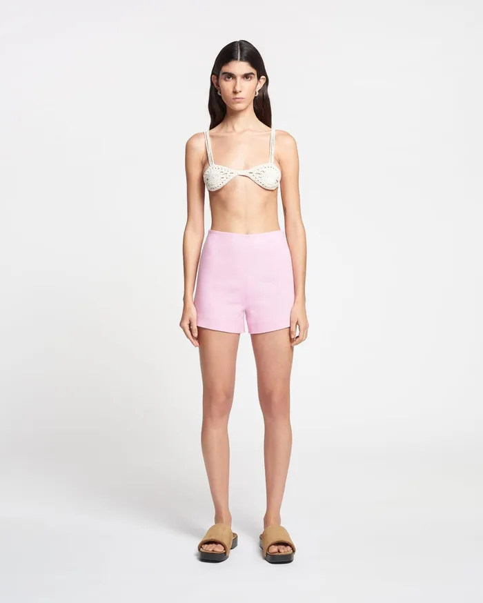 Ellison Crochet Bra Off White Women Nanushka Knitwear