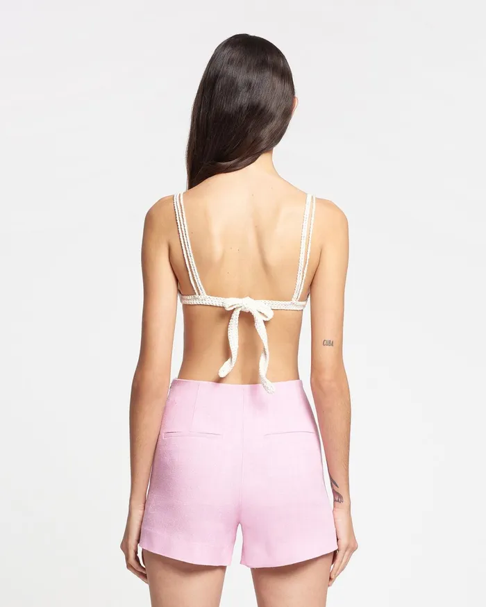 Ellison Crochet Bra Off White Women Nanushka Knitwear