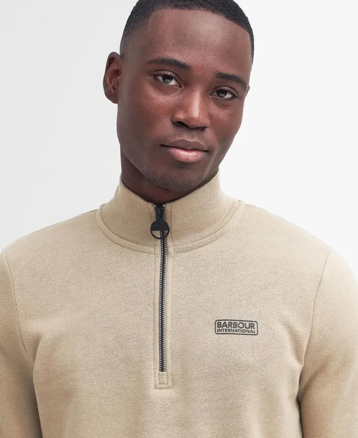 Essential HalfZip Sweatshirt Asphalight Marl Men Barbour Hoodies and Sweatshirts