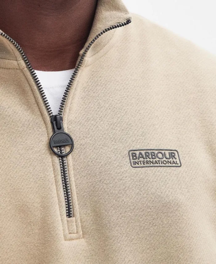 Essential HalfZip Sweatshirt Asphalight Marl Men Barbour Hoodies and Sweatshirts