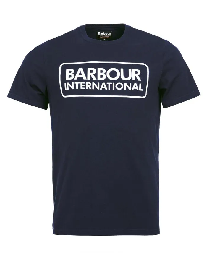Essential Large Logo TShirt Classic Black Men Barbour TShirts