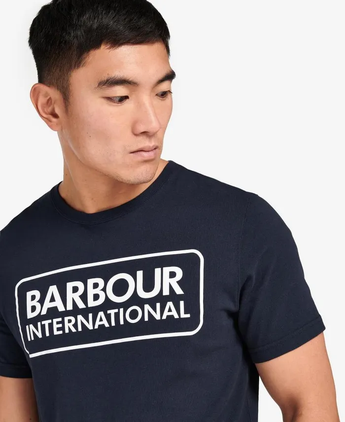 Essential Large Logo TShirt Classic Black Men Barbour TShirts