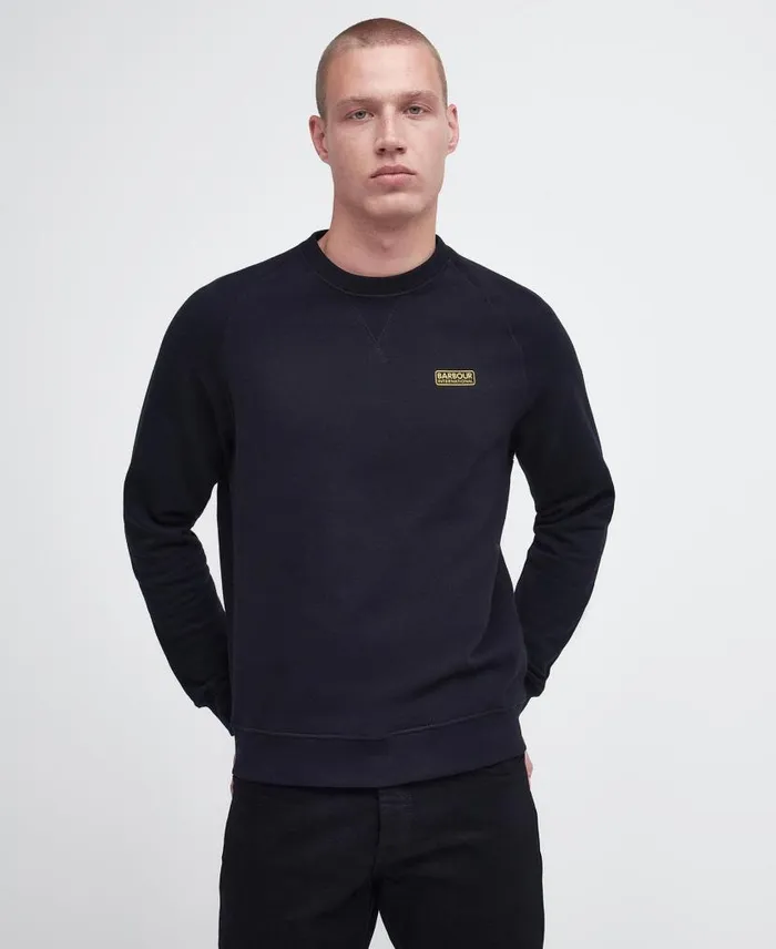 Essential Logo Sweatshirt Black Men Barbour Hoodies and Sweatshirts