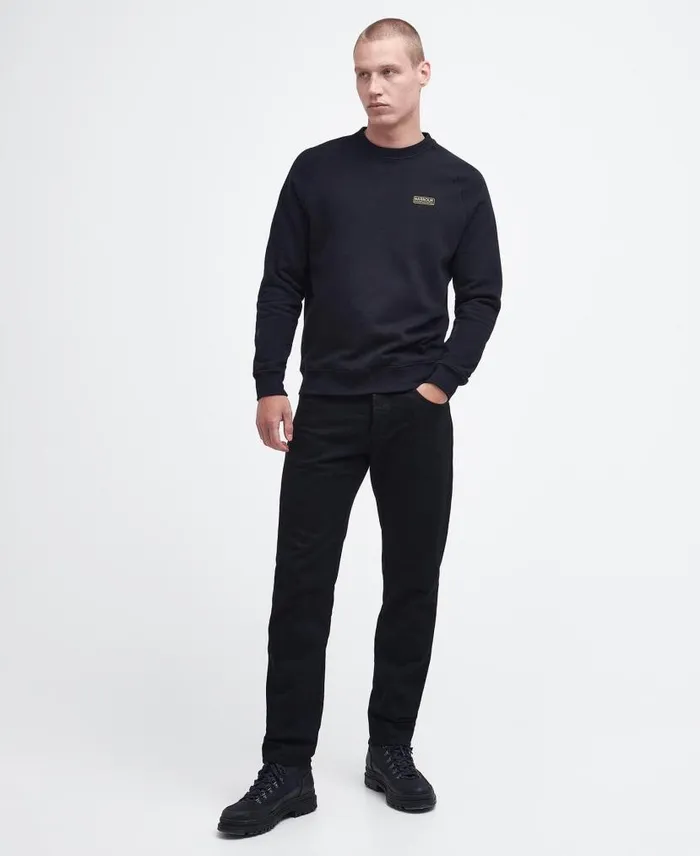 Essential Logo Sweatshirt Black Men Barbour Hoodies and Sweatshirts