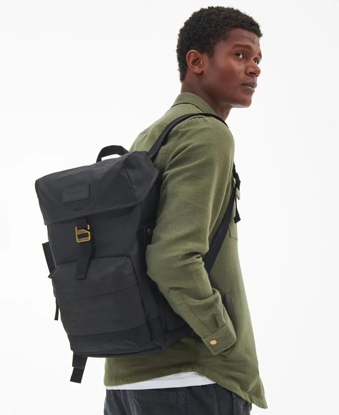 Essential Wax Backpack Classic Black Men Barbour Bags and Luggage