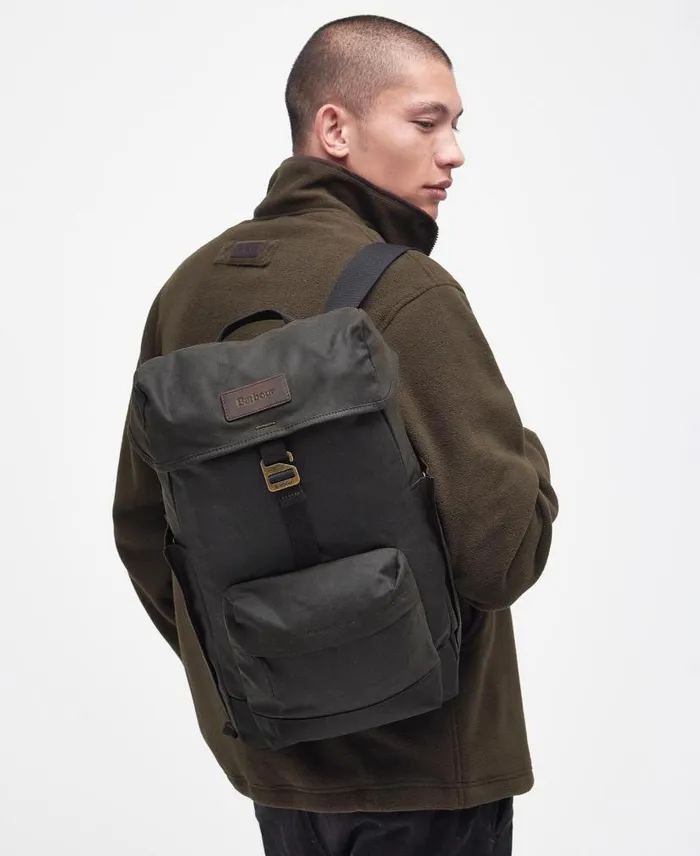 Essential Wax Backpack Navy Men Barbour Bags and Luggage