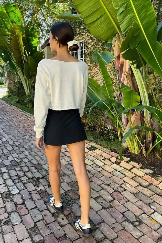 Estelle Cotton Top White Women Brandy Melville Tops
