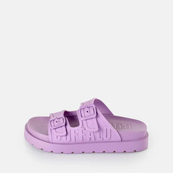 Eve Sol Lavender Buffalo Sandals and Slides