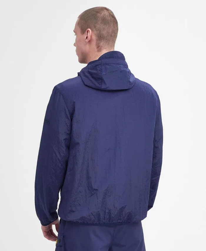 Exchange Hooded Jacket Pigment Navy Men Barbour Hoodies and Sweatshirts