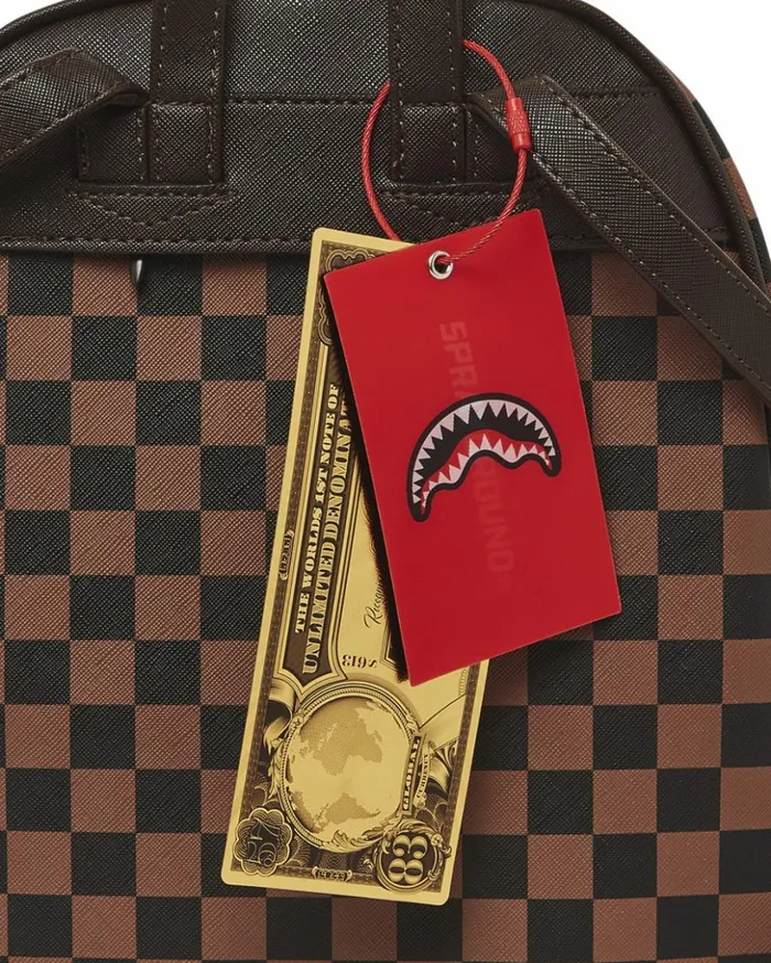 EXTERIOR GOLD ZIP POCKET SHARKS IN PARIS SAVAGE BACKPACK Bags SPRAYGROUND