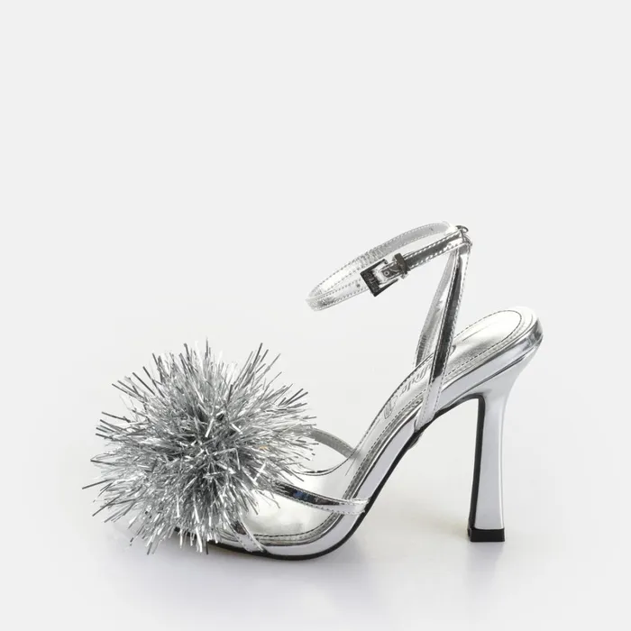 Fairy Fluff 8211 Vegan Patent 8211 Silver Silver Buffalo Heels