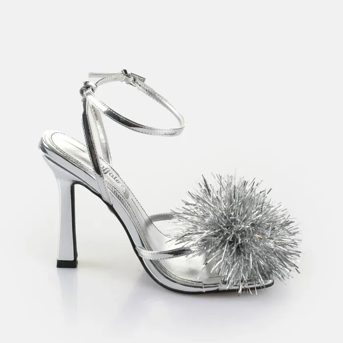 Fairy Fluff 8211 Vegan Patent 8211 Silver Silver Buffalo Heels