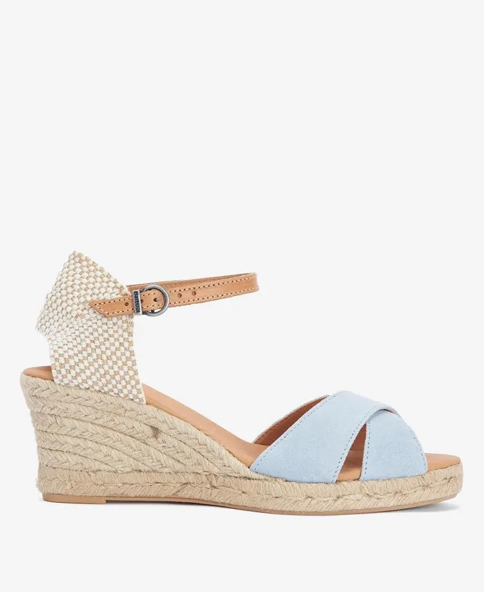 Falmouth Wedged Sandals Classic White Women Barbour Sandals