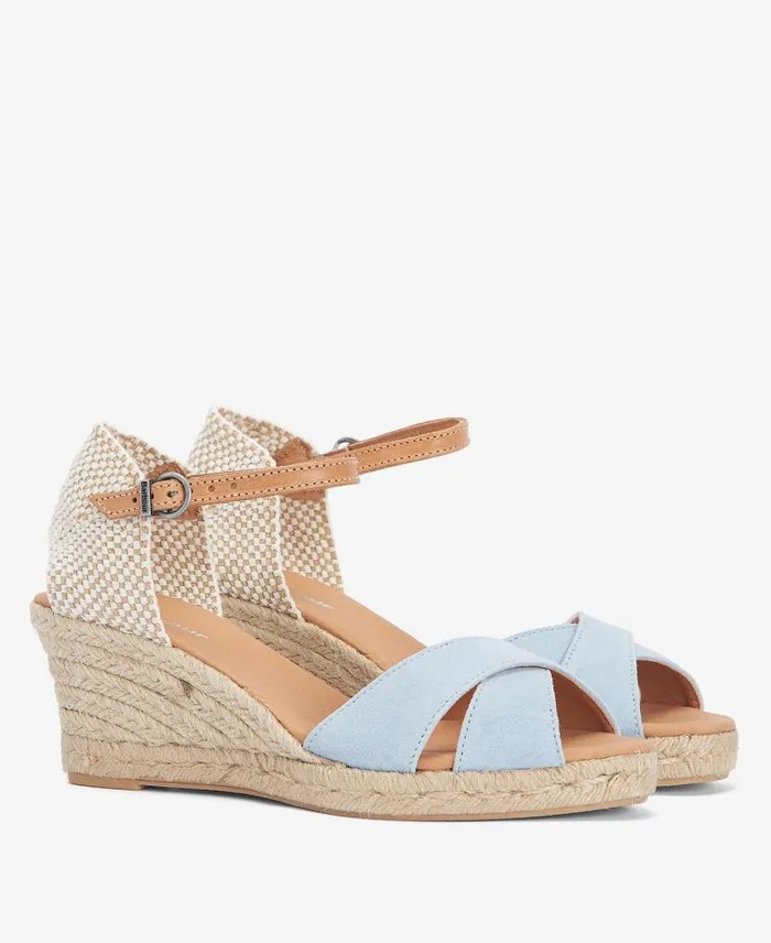 Falmouth Wedged Sandals Classic White Women Barbour Sandals