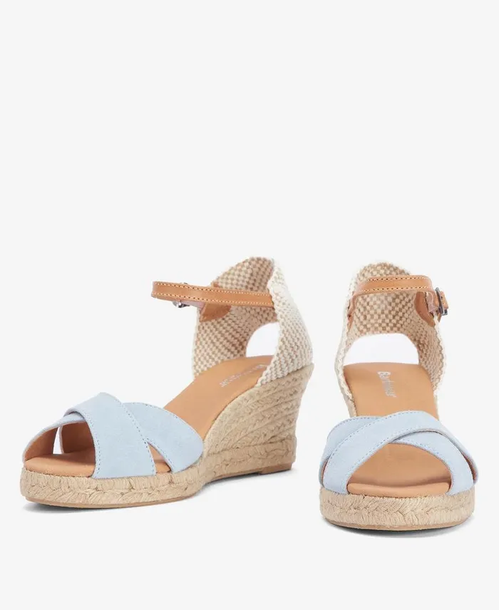 Falmouth Wedged Sandals Classic White Women Barbour Sandals
