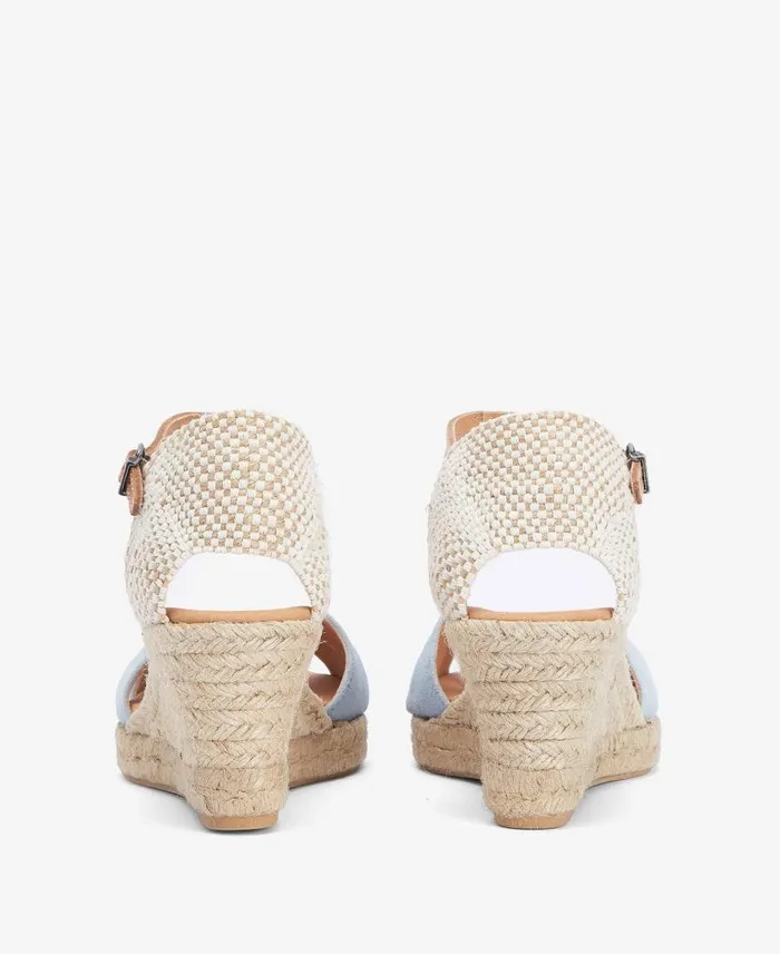 Falmouth Wedged Sandals Classic White Women Barbour Sandals