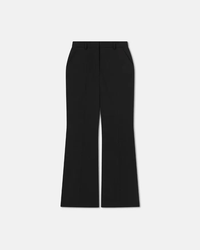 Felin Twill Crop Flare Pants Black Women Nanushka Bottoms