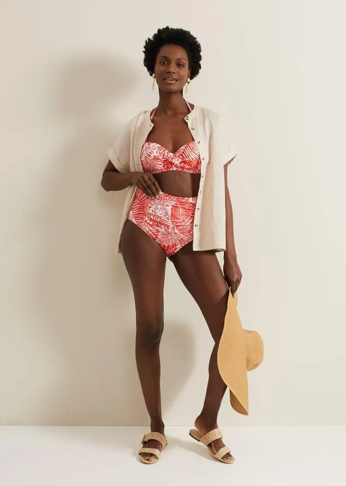 Fern Bikini Bottom Redwhite Women Phase Eight Swimwear