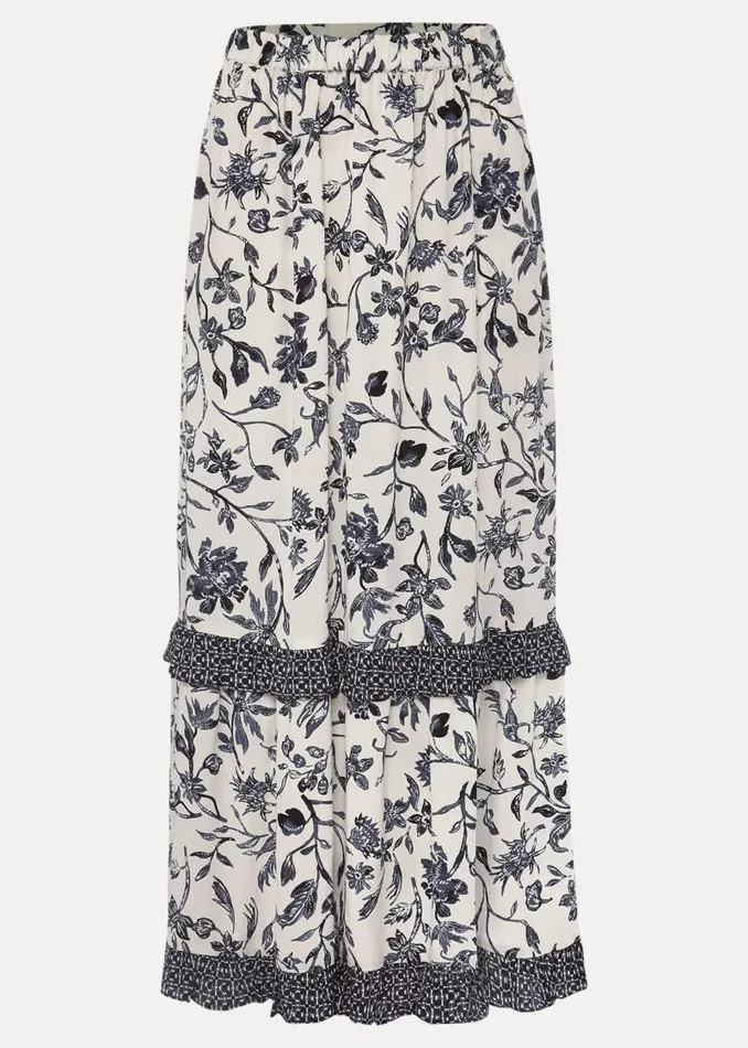 Ferne Floral CoOrd Midi Skirt Navyivory Women Phase Eight Skirts