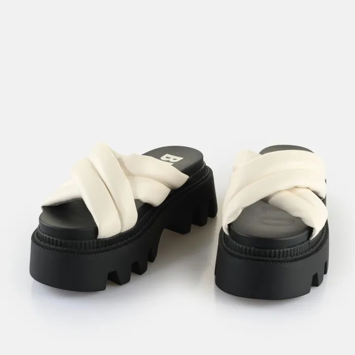 Flora Cross Quilt Off White Buffalo Sandals and Slides Flora Cross Quilt Off White Buffalo Sandals and Slides