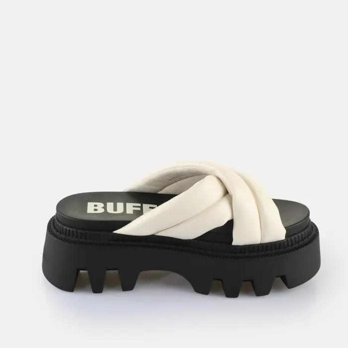 Flora Cross Quilt Off White Buffalo Sandals and Slides Flora Cross Quilt Off White Buffalo Sandals and Slides