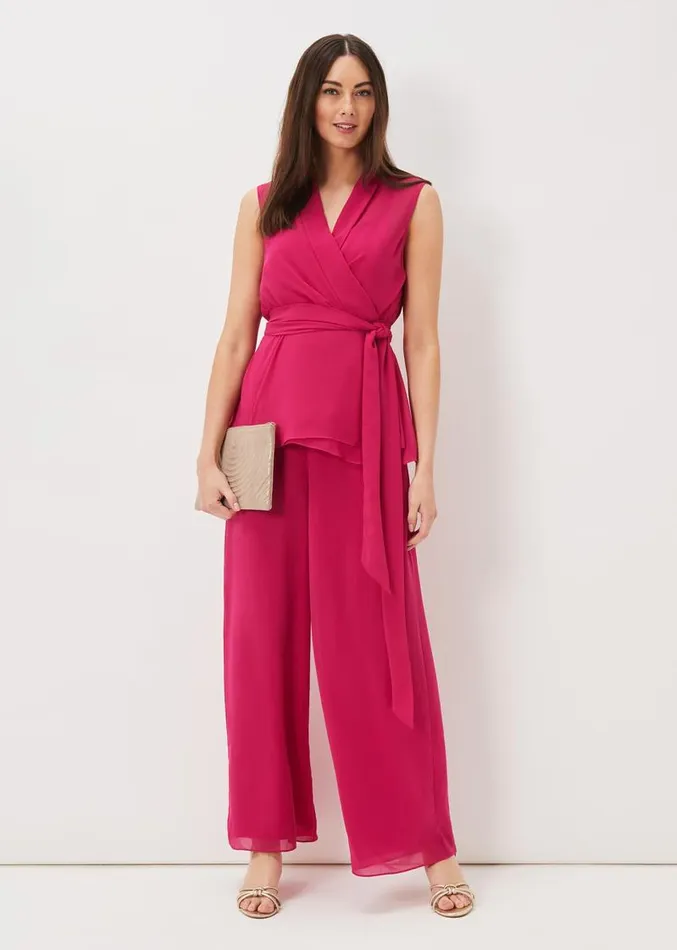 Florentine Sleeveless Wrap Top Magenta Pink Women Phase Eight Tops and TShirts Florentine Sleeveless Wrap Top Magenta Pink Women Phase Eight Tops and TShirts