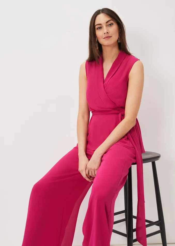 Florentine Sleeveless Wrap Top Magenta Pink Women Phase Eight Tops and TShirts Florentine Sleeveless Wrap Top Magenta Pink Women Phase Eight Tops and TShirts