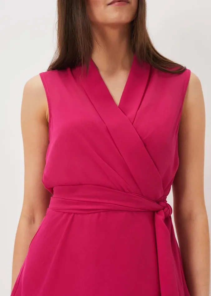 Florentine Sleeveless Wrap Top Magenta Pink Women Phase Eight Tops and TShirts Florentine Sleeveless Wrap Top Magenta Pink Women Phase Eight Tops and TShirts