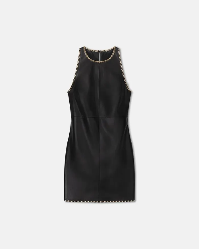 Franca Okobor AltLeather Mini Dress Black Women Nanushka Dresses