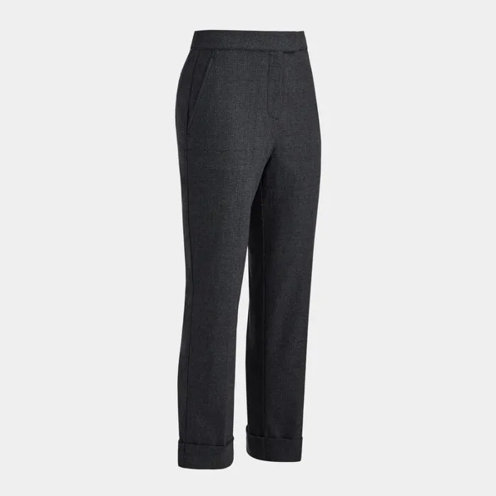GFORE CUFFED GLEN PLAID STRETCH TROUSER Charcoal Heather Grey Women Pants