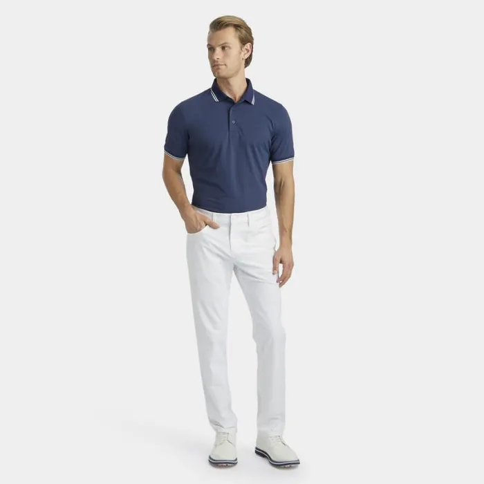 GFORE DUAL LINES BANDED SLEEVE TECH PIQU POLO Ink Men Polos and Shirts