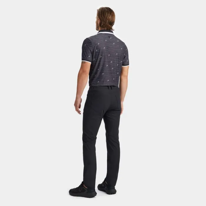GFORE GFORE SCRIPT STRIPE TECH PIQU BANDED SLEEVE POLO Onyx Men Polos and Shirts