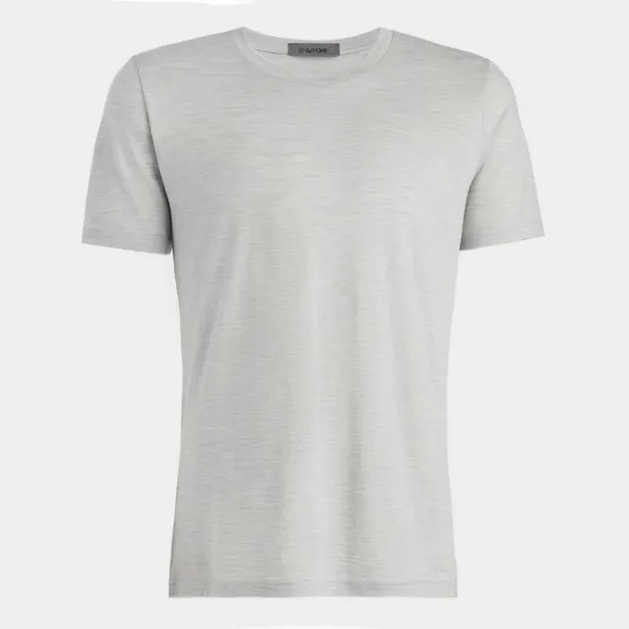 GFORE LIGHTWEIGHT TECHNICAL PERFORMANCE FINE WOOL TEE Light Heather Grey Men Hoodies and Tees
