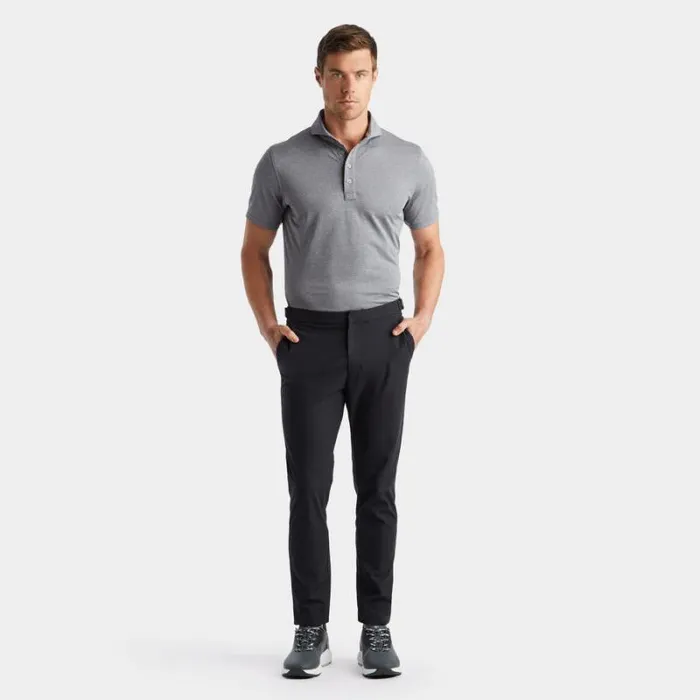 GFORE MLANGE RIB GUSSET TECH PIQU MODERN SPREAD COLLAR POLO Heather Grey Men Polos and Shirts
