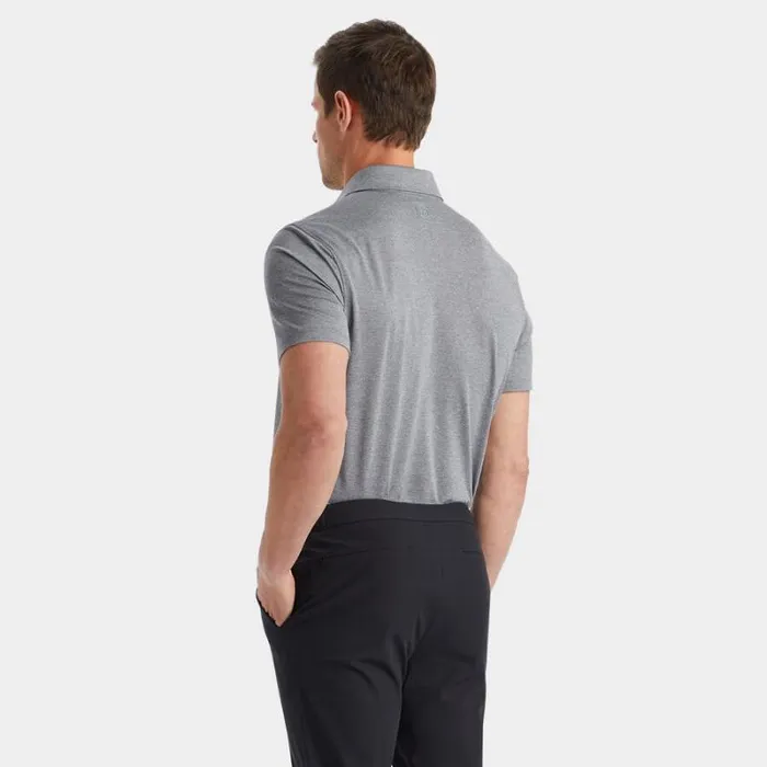 GFORE MLANGE RIB GUSSET TECH PIQU MODERN SPREAD COLLAR POLO Heather Grey Men Polos and Shirts