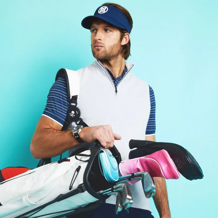 GFORE MERINO WOOL TECH LINED DUNES VEST Nimbus Heather Men Sweaters